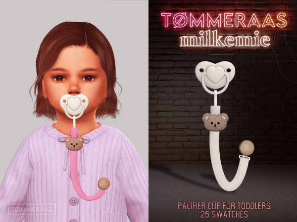 Mix TØMMERAAS Bear Pacifier Clip for Toddlers - The Sims 4 custom content