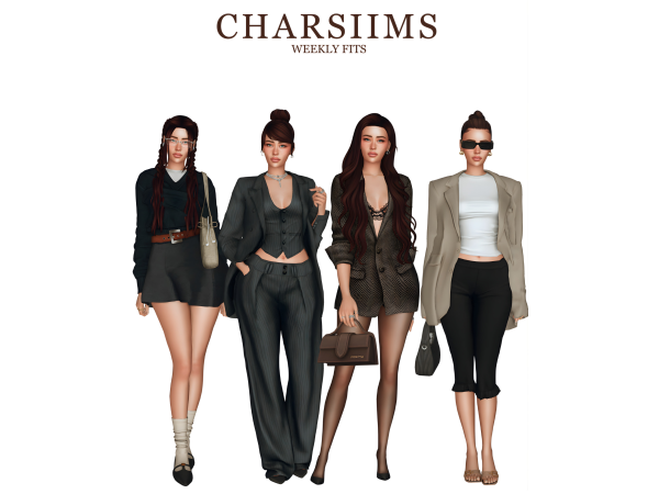 Mix Weekly Fits by CHARSIIMS - The Sims 4 custom content