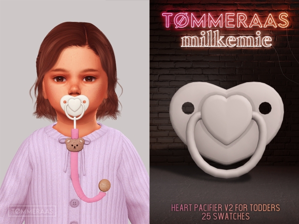 Mix TØMMERAAS Heart Pacifier V2 for Toddlers - The Sims 4 custom content