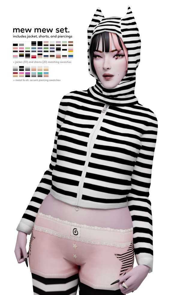 Maxis Match mew mew set by simsfinds - The Sims 4 custom content