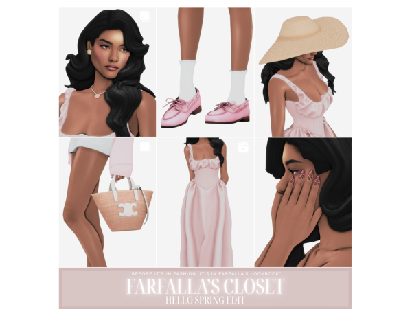 Mix “HELLO SPRING EDIT🌷” ™ by farfallasims - The Sims 4 custom content