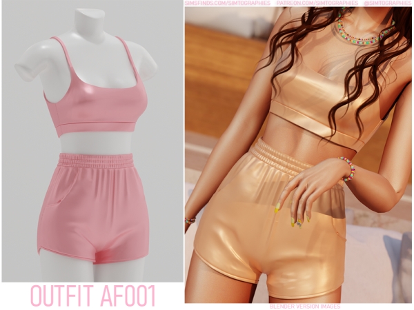 Alpha Outfit AF001 - The Sims 4 custom content