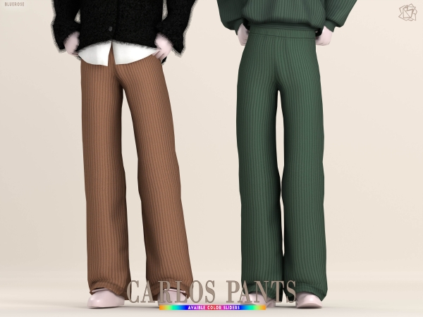 Mix Carlos Cozy Pants brsims by bluerose-sims - The Sims 4 custom content