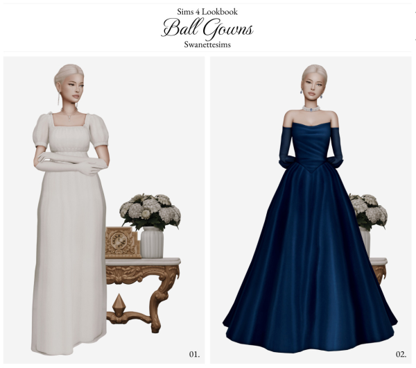 Mix Ball Gowns Ft. Rosalie Langford by simsfinds - The Sims 4 custom content