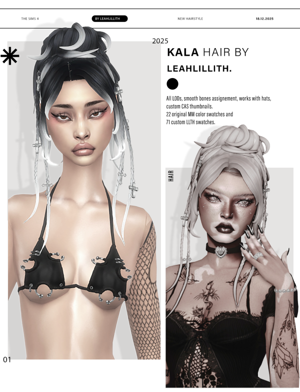 Maxis Match Kala Hairstyle + Accessories by simsfinds - The Sims 4 custom content