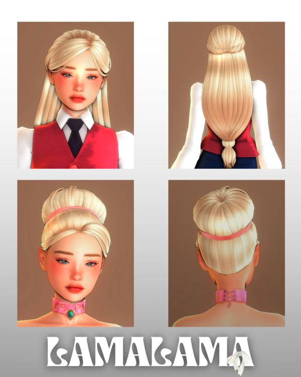 Maxis Match Hair Princess Annika by simsfinds - The Sims 4 custom content