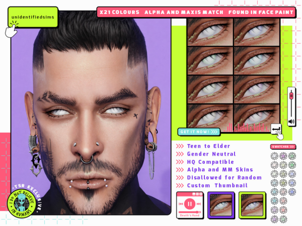 Mix Death's Hand Eyes - The Sims 4 custom content