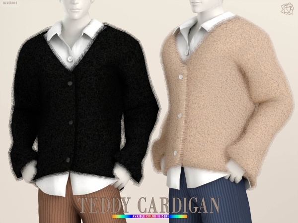 Mix Teddy Cardigan Shirt brsims - The Sims 4 custom content