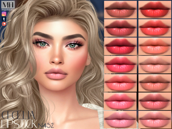 Alpha Cecelia Lipstick N303 - The Sims 4 custom content