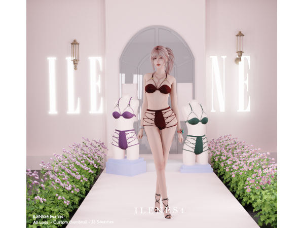 Alpha ILN. Iwa Lingerie - The Sims 4 custom content