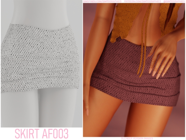 Alpha Skirt AF003 - The Sims 4 custom content