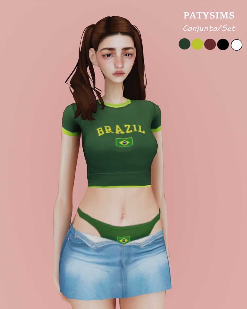 Mix Conjunto Brasil by patysims - The Sims 4 custom content