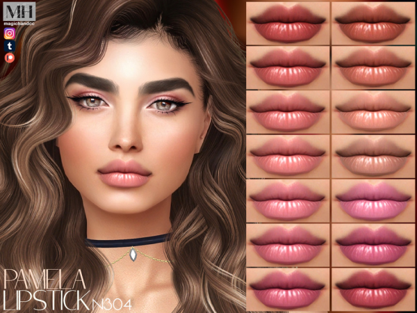 Alpha Pamela Lipstick N304 - The Sims 4 custom content