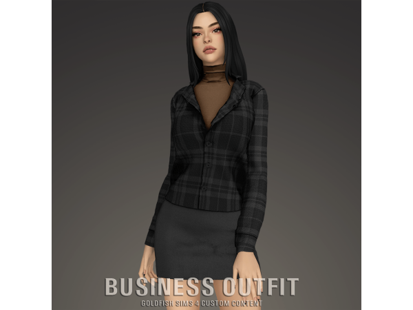 Mix GoldFish Business Outfit - The Sims 4 custom content