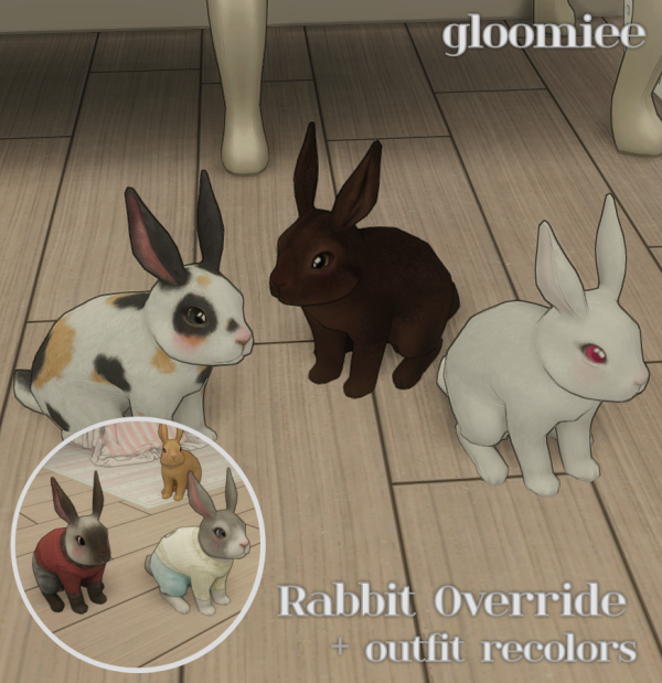 Maxis Match RABBIT RETEXTURE & TREE STUMP OVERRIDE by simsfinds - The Sims 4 custom content
