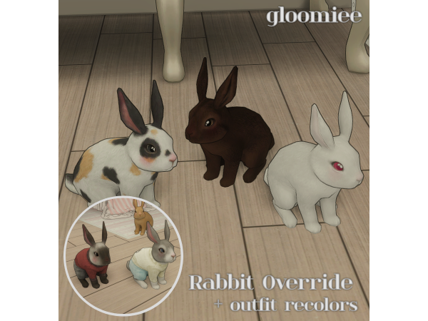 Maxis Match RABBIT RETEXTURE & TREE STUMP OVERRIDE - The Sims 4 custom content