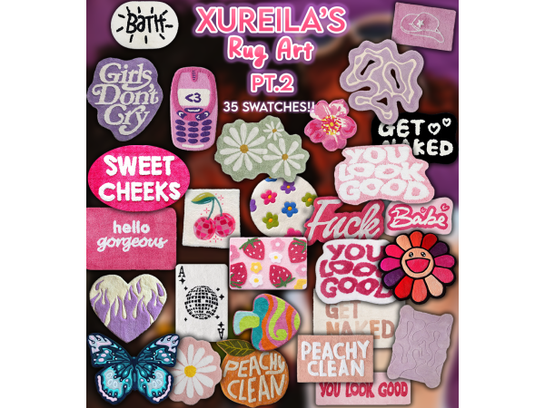 Alpha XUREILA RUG ART PT.2 - The Sims 4 custom content