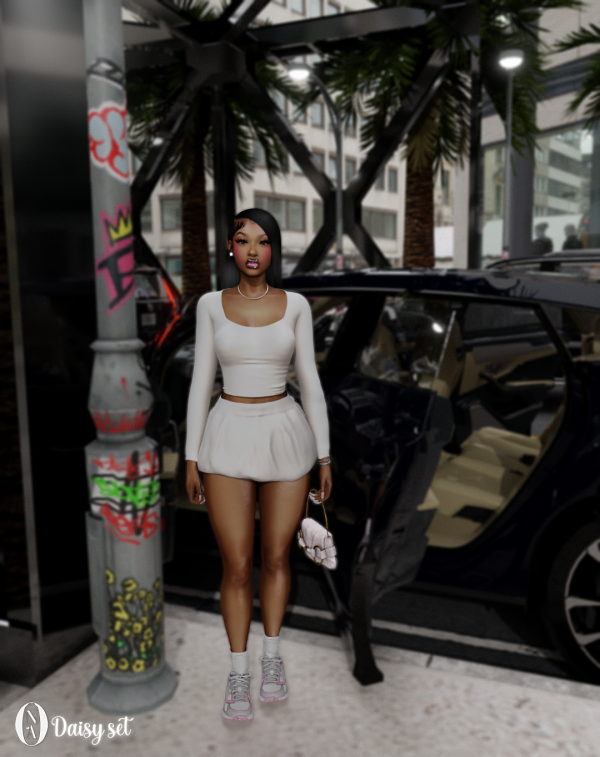 Alpha Daisy set by simsfinds - The Sims 4 custom content