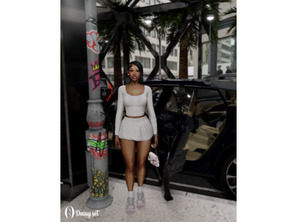 Alpha Daisy set by Onasims - The Sims 4 custom content