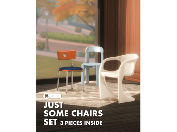 Mix Just Some Chairs Set by Chih - The Sims 4 custom content
