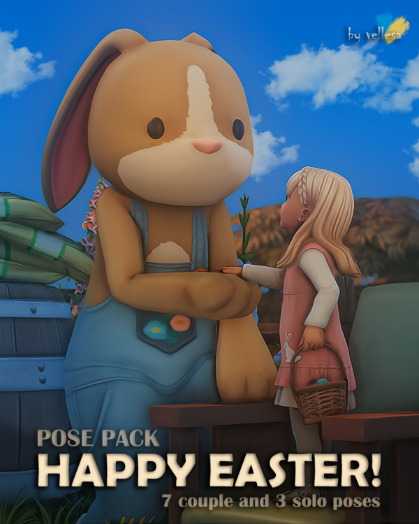 Mix Pose Pack Happy Easter! by simsfinds - The Sims 4 custom content