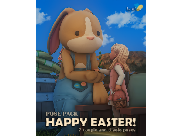Mix Pose Pack Happy Easter! by vellesa - The Sims 4 custom content