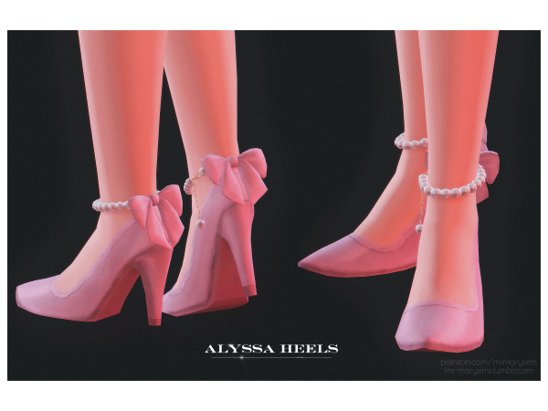 Maxis Match Alyssa Heels by msmarysims - The Sims 4 custom content