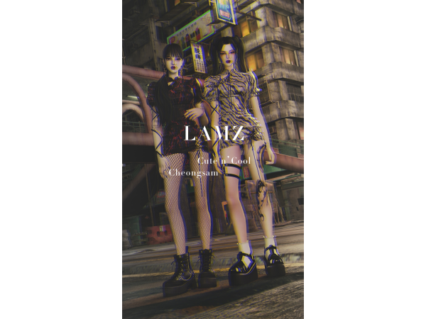 Alpha LAMZ cute n’ cool cheongsam - The Sims 4 custom content