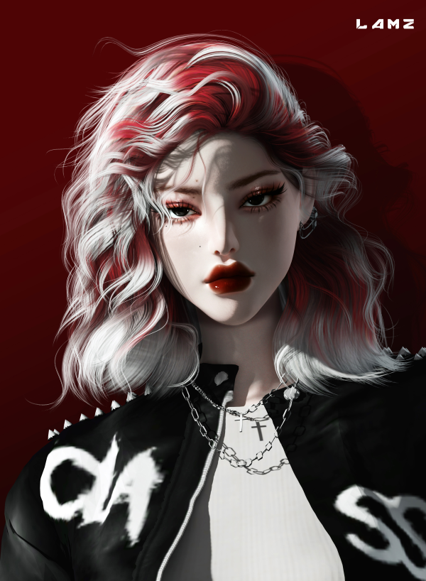 Alpha LAMZ_WUWEICHANG_Hairstyle_001F by simsfinds - The Sims 4 custom content