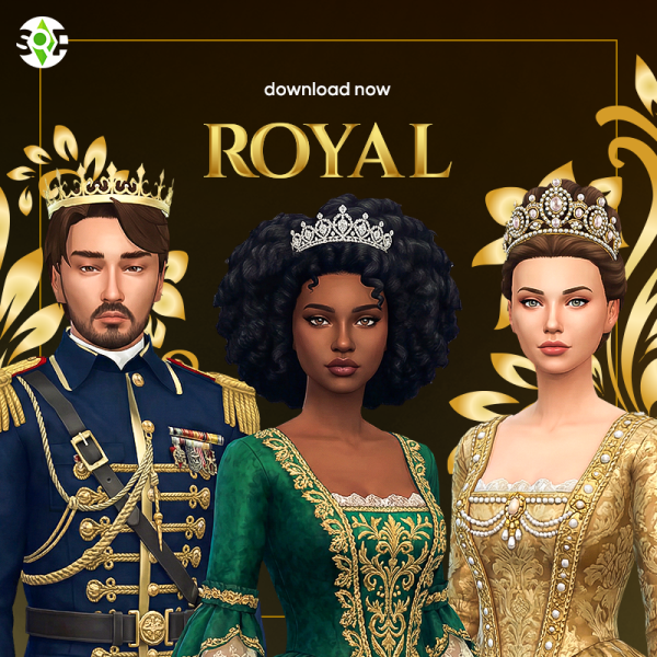 Sims 4 Royal CC - Discover the best Sims 4 Royal CC collection, featuring elegant gowns, crowns, tiaras, royal outfits, medieval dresses, and aristocratic accessories. Download high-quality Sims 4 custom content to create kings, queens, princes, and noble Sims with realistic and Maxis Match styles.